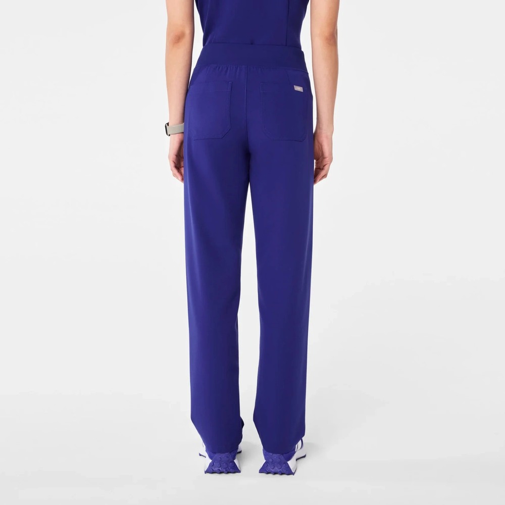 Figs Technical Livingston High-Rise Straight Women Sz Medium Deep Royal Blue